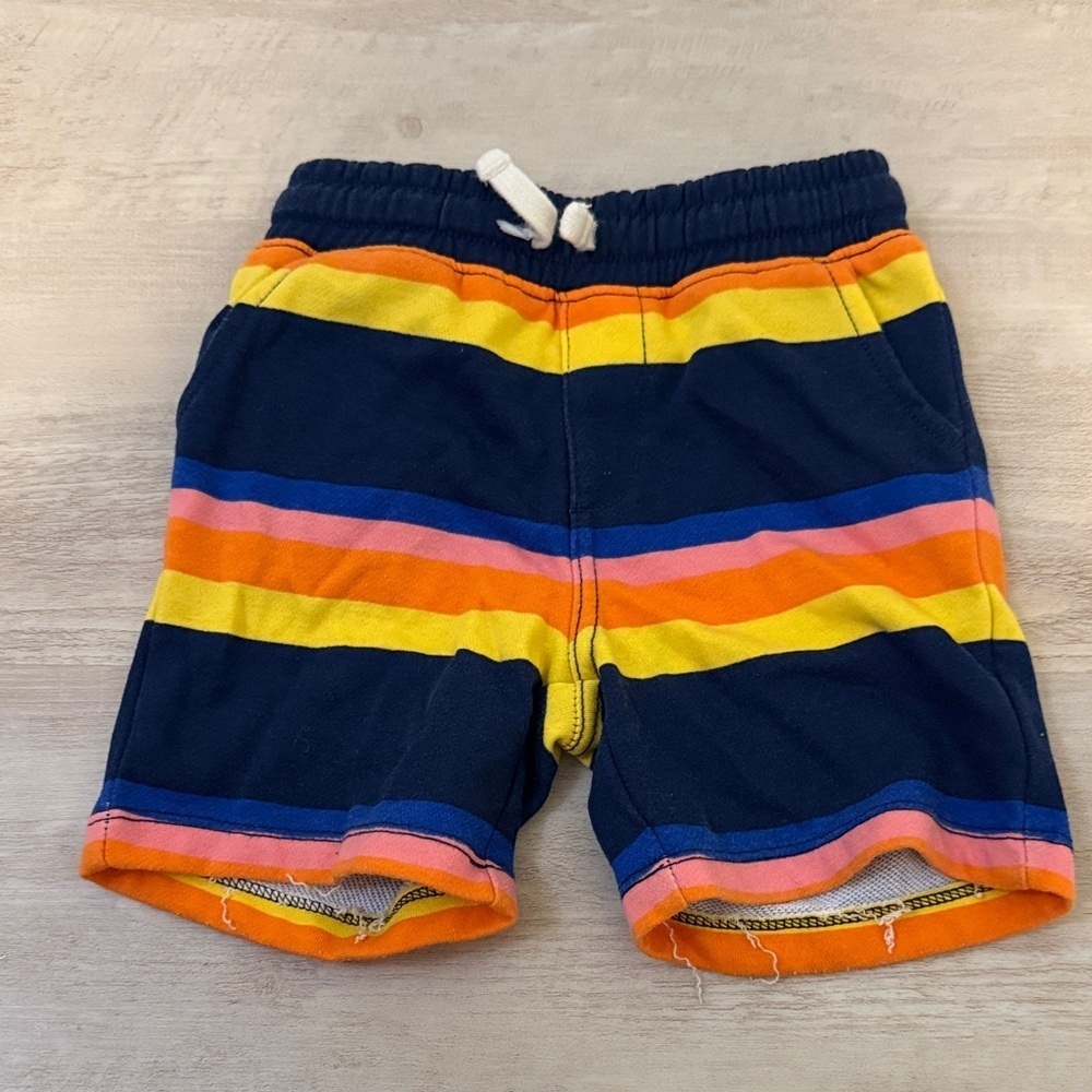 Old Navy Kids Striped Shorts - Navy, Orange, Yellow, Pink